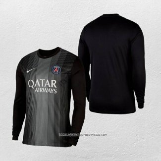 Prima Maglia Paris Saint-Germain Portiere 25/26 Manica Lunga Nero