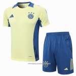 Tuta da Track Ajax Manica Corta Giallo - Pantaloncini 24-25