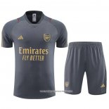 Tuta da Track Arsenal 23-24 Manica Corta Grigio - Pantaloncini
