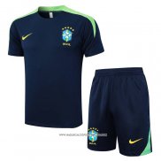 Tuta da Track Brasile 24-25 Manica Corta Blu - Pantaloncini