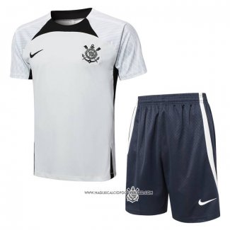Tuta da Track Corinthians Manica Corta Grigio - Pantaloncini 24-25