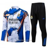 Tuta da Track Felpa Real Madrid 25/26 Bambino Blu Bianco