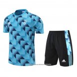 Tuta da Track Juventus 2022-23 Manica Corta Blu - Pantaloncini