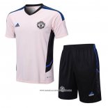 Tuta da Track Manchester United 22/23 Manica Corta Rosa - Pantaloncini