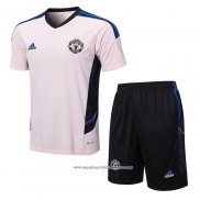 Tuta da Track Manchester United 22-23 Manica Corta Rosa - Pantaloncini
