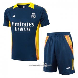 Tuta da Track Real Madrid Manica Corta Blu - Pantaloncini 24-25
