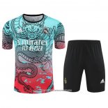 Tuta da Track Real Madrid Manica Corta Verde e Rosso - Pantaloncini Dragon 24-25