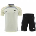 Tuta da Track Tottenham Hotspur 22/23 Manica Corta Beige - Pantaloncini