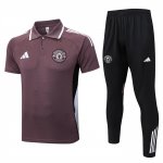 Conjunto Polo Manchester United 25/26 Marrone