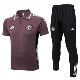 Conjunto Polo Manchester United 25/26 Marrone