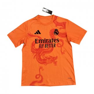 Maglia Real Madrid Dragon 24/25 Arancione Thailandia