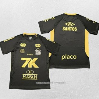 Maglia Santos Special 2025 Nero Oro Thailandia