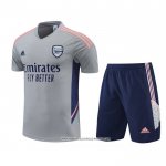 Tuta da Track Arsenal 22/23 Manica Corta Grigio - Pantaloncini