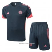 Tuta da Track Bayern Monaco 25/26 Manica Corta Grigio Scuro - Pantaloncini