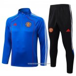 Tuta da Track Felpa Manchester United 25/26 Blu