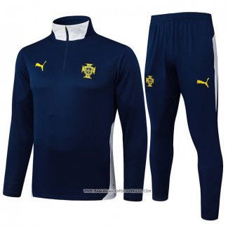 Tuta da Track Felpa Portogallo 2024 Blu -25