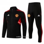 Tuta da Track Giacca Manchester United 22/23 Nero e Rosso