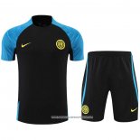 Tuta da Track Inter 22-23 Manica Corta Nero - Pantaloncini