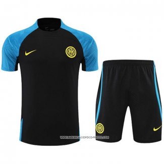 Tuta da Track Inter 22-23 Manica Corta Nero - Pantaloncini