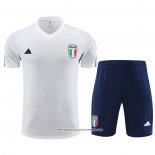 Tuta da Track Italia 23-24 Manica Corta Bianco - Pantaloncini