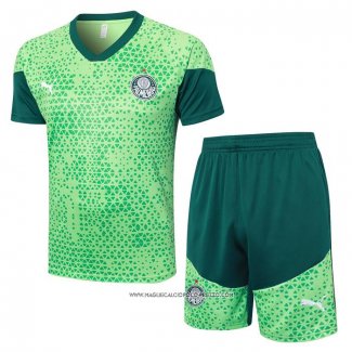Tuta da Track Palmeiras Manica Corta Verde - Pantaloncini 24-25
