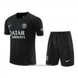 Tuta da Track Paris Saint-Germain 22-23 Manica Corta Nero - Pantaloncini
