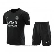 Tuta da Track Paris Saint-Germain 22-23 Manica Corta Nero - Pantaloncini