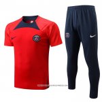 Tuta da Track Paris Saint-Germain 22/23 Manica Corta Rosso