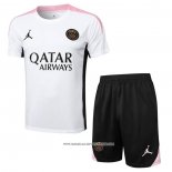 Tuta da Track Paris Saint-Germain Jordan Manica Corta Bianco - Pantaloncini 24-25