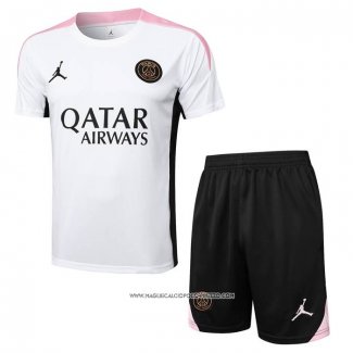 Tuta da Track Paris Saint-Germain Jordan Manica Corta Bianco - Pantaloncini 24-25