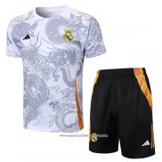 Tuta da Track Real Madrid 2024 Manica Corta Bianco - Pantaloncini Dragon -2025