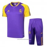 Tuta da Track Real Madrid Manica Corta Purpura - Pantaloncini 24-25