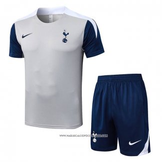 Tuta da Track Tottenham Hotspur 25/26 Manica Corta Grigio - Pantaloncini
