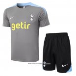 Tuta da Track Tottenham Hotspur Manica Corta Grigio - Pantaloncini 24-25
