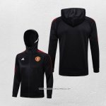 Giacca con Cappuccio Manchester United 22/23 Nero