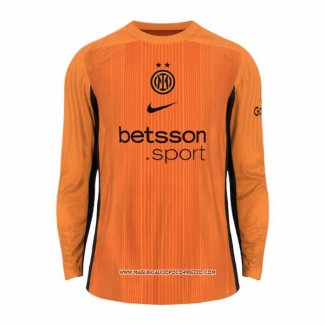 Maglia Inter Portiere 25/26 Manica Lunga Arancione