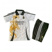 Maglia Real Madrid Dragon 2025-2026 Bambino Bianco