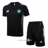 Tuta da Track Al-Ahli Saudi 25/26 Manica Corta Nero - Pantaloncini