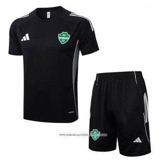 Tuta da Track Al-Ahli Saudi 25/26 Manica Corta Nero - Pantaloncini