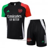 Tuta da Track Arsenal Manica Corta Nero - Pantaloncini 24-25
