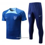 Tuta da Track Atletico Madrid 2022-2023 Manica Corta Blu