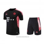 Tuta da Track Bayern Monaco 2022-23 Manica Corta Nero - Pantaloncini