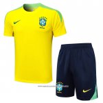Tuta da Track Brasile 2024 Manica Corta Giallo - Pantaloncini -25