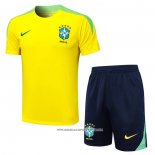Tuta da Track Brasile 2024 Manica Corta Giallo - Pantaloncini -25