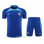 Tuta da Track Chelsea 22/23 Manica Corta Blu - Pantaloncini
