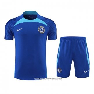 Tuta da Track Chelsea 22-23 Manica Corta Blu - Pantaloncini