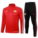 Tuta da Track Felpa Manchester United 25/26 Rosso
