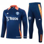 Tuta da Track Felpa Manchester United Bambino Blu 24-25