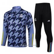 Tuta da Track Felpa Real Madrid 24/25 Nero e Grigio