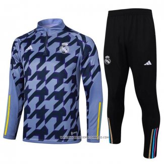 Tuta da Track Felpa Real Madrid 24/25 Nero e Grigio